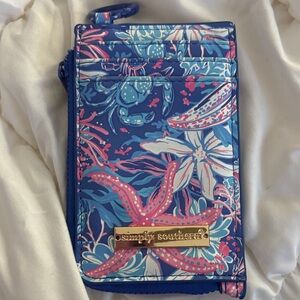 Simply Southern Vibrant Blue and Pink Wallet